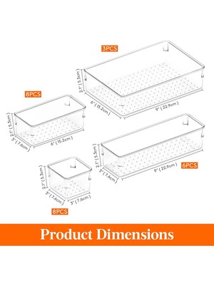 Humble 25 Adet Çekmece Organizatör Seti Şeffaf Plastik Masa Çekmece Düzenleyiciler Tepsiler Dresser Eşya Kutuları Makyaj Için Ayırma Kutusu (Yurt Dışından)