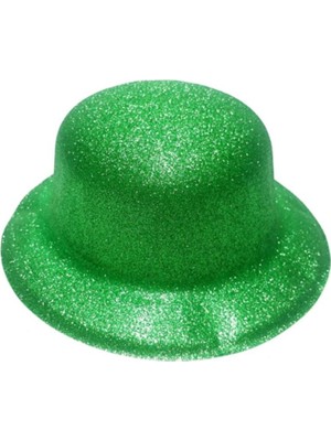 Kidspartim Yeşil Renkli Lazer Yuvarlak Simli Şapka 58 cm