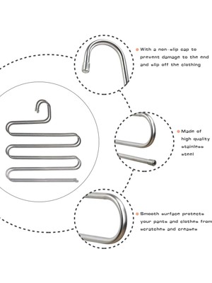 Heredot Metal 5 katlı Pantolon Eşarp Askısı MIT1029