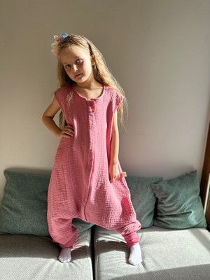 Mamaraduga Çocuk 4 Katlı Multi Müslin 0.5 Tog Baharlık Yazlık Uyku Tulumu