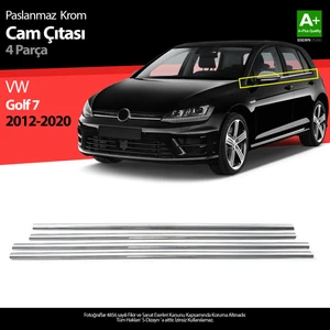 VW Golf 7 Krom Cam Çıtası 4 Prç 2013-2020