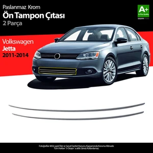 Volkswagen Jetta Krom Ön Tampon Çıta 2 Prç 2011-2014 A+ Kalite