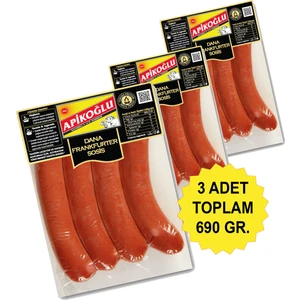 Doğal Füme Dana Frankfurter Sosis Üçlü Paket