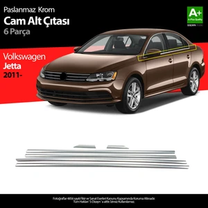 Volkswagen Jetta Krom Cam Çıta 6 Prç 2011-2019 A+ Kalite