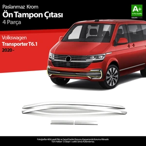 Volkswagen Transporter T6.1 Krom Ön Tampon Çıtası 4 Prç. 2020 Üzeri A+ Kalite