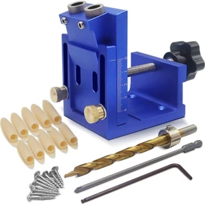 Cep Delik Matkap Kılavuzu Dübel Jig, Alüminyum Eğik Delik Bulucu Delme Kiti Woodworker Dıy Araçları 9mm Matkap Ucu A (Yurt Dışından)