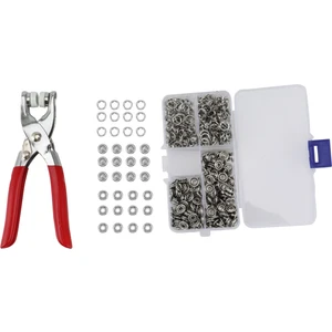 1 Adet Pense Aracı + 100 Takım Gümüş 9.5mm Metal Yapış Düğmeler Bağlantı Elemanları Basın Çıtçıt Poppers Bebek Romper Toka Yapış (Yurt Dışından)