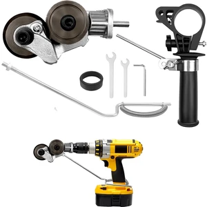 Elektrikli Matkap Plaka Kesici Ataşmanı Metal Kesici Sac Kesici Matkap Aparatı Çift Başlı Matkap Plaka Kesici (Yurt Dışından)