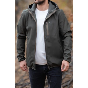 Huğlu Outdoor Yeşil Kapüşonlu Softshell Mont