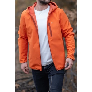 Huğlu Outdoor Turuncu Kapüşonlu Softshell Mont