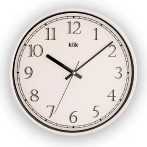 Slim Cam Detaylı Sessiz Mekanizmalı Duvar Saati 30 Cm Beyaz - K-SLIM-BEYAZ