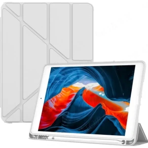 M.TK Moveteck Samsung Galaxy Tab S9 Plus 12.4 Inç SM-X810 Tablet Kılıfı Kalem Bölmeli Akıllı Silikon Kılıf Uyku Modlu