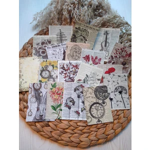 Selis Craft Scrapbook Vintage Kağıt Seti 05 Ajanda Planlayıcı Bullet Journal Scrapbooking Için Uygundur