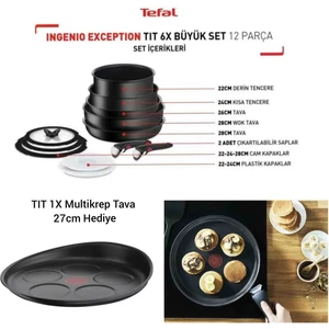 6x Ingenio Exception Set 12 Parca + Multikrep Tava Hediye