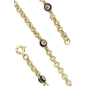 Fiyonk Kuyumculuk Kuyumculuk 14 Ayar Altın Doch Zincirde Göz Detaylı Bileklik