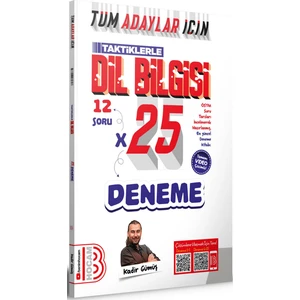 Benim Hocam Yayınları Tüm Adaylar İçin Taktiklerle Dil Bilgisi Tamamı Video Çözümlü 25 Deneme
