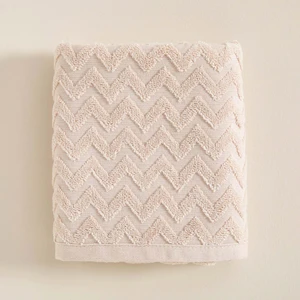 Zigzag Yüz Havlusu 50X70 cm Ekru/bej