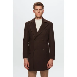 D'S Damat Regular Fit Kahverengi Düz Palto 1HF08IR350069