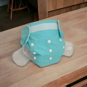 Cırt Cırtlı Yıkanabilir Bebek Bezi MAVI(8KG-18KG)+ 1 Adet 8 Katlı Emici Ped