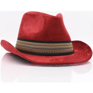 Erkek Fötr Kovboy Şapka Nubuk-Bordo