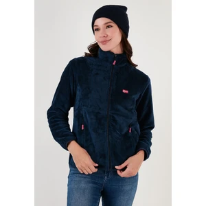 Slim Fit Anti-Pilling Tüylenme Yapmayan Yumuşak Dokulu Fermuarlı Polar Hırka Bayan Hırka 5907017