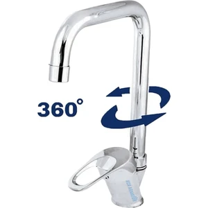 Elmina Armatür Mutfak Evye Bataryası Köşe Borulu