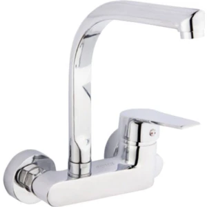 Elmina Armatür Duvardan Döner Borulu Aç Kapa Mutfak Eviye Evye Aplike Bataryası