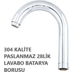Elmina Armatür Krom Paslanmaz Kuğu Lavabo Batarya Musluk Çeşme Borusu Yerli Üretim