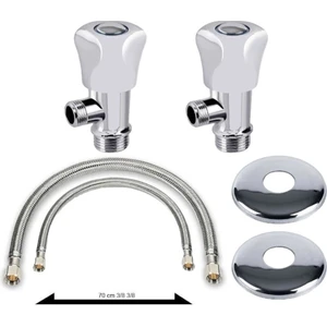 Elmina Armatür Klozet Flex Bağlantı Hortumu Taharat Musluğu Set