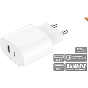 33W Çok Çıkışlı Hızlı Şarj Adaptörü Type-C & Usb-A