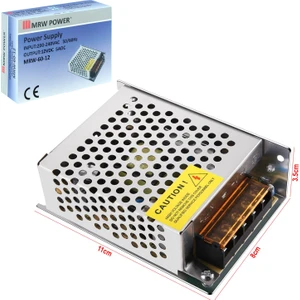 Adaptör 12V 5A Metal Kasa Mrw-60-12
