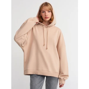 40142 Kapşonlu Sweatshirt-Bej