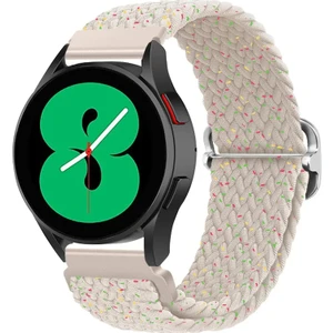 Samsung Galaxy Watch 3 41MM Uyumlu Ayarlanabilir Tokalı Örgü Kordon Multin Starlight