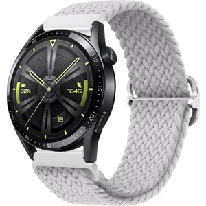Amazfit Gts 3 Uyumlu Ayarlanabilir Tokalı Örgü Kordon Inci Beyazı