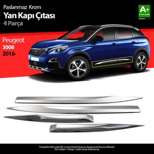 Peugeot 3008 Krom Yan Kapı Çıtası 4 Prç. 2016-2023