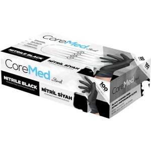 Siyah Nitril Pudrasız Eldiven 1 Koli (20 Adet)