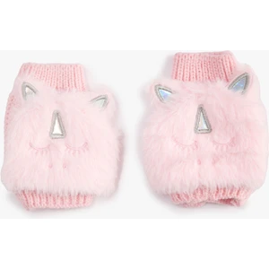 Peluş Penguen Işlemeli Kapaklı Eldiven