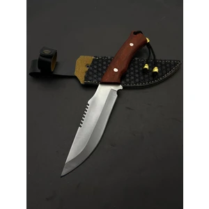 El Yapımı Kişiselleştirilebilir Kılıf Hediyeli Paslanmaz Çelikten Kamp Bıçağı 29 cm Uzunluğunda Kullanışlı