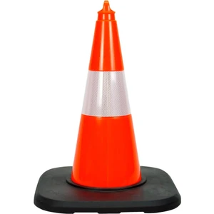 PVC Trafik Konisi 50 cm Reflektifli Ağırlıklı Trafik Dubası
