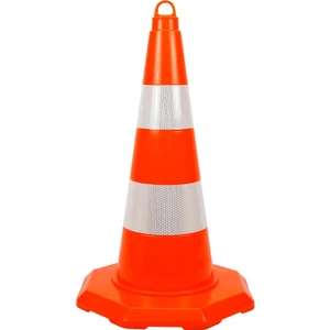 PVC Trafik Konisi 52 cm Çift Reflektifli Trafik Dubası