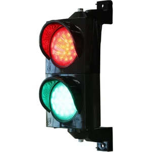 100 mm Ledli İkili Sinyal Verici, Trafik Lambası 24 VDC
