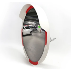 Trafik Güvenlik Aynası 80 cm Beyaz-Kırmızı, Tümsek Ayna, Otopark Aynası
