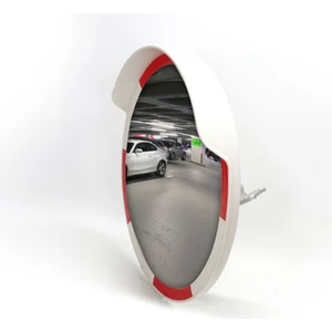 Trafik Güvenlik Aynası 60 cm Beyaz-Kırmızı, Tümsek Ayna, Otopark Aynası