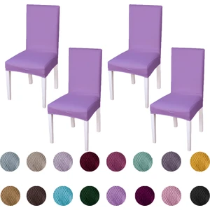 Likralı Sandalye kılıfı Esnek Streçli Lastıklı Sandalye Örtüsü Balpetek Sandalye koruyucu (4adet) lila