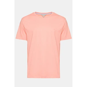 Erkek Pembe Organik Pamuklu Bisiklet Yaka T-Shirt