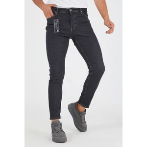 Erkek Slim Fit Likralı Füme Kot Pantolon