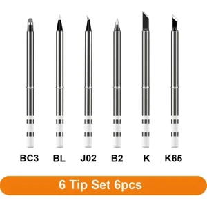 6 Ipucu Set2 6 Adet Yüksek Kaliteli HS01 Havya Ipuçlarını Değiştirin Gvda GD300 SH72 T85 T65 Kaynak Ipuçları Aksesuarları FM65 Bc2 Ils K65 Kr B2 Bc3 (Yurt Dışından)