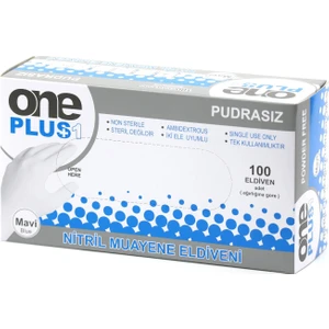 Pudrasız Mavi Nitril Eldiven Büyük (L) - 100 Adet