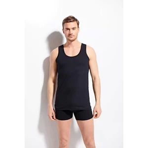 Erkek Penye %100 Pamuklu Premium Kalite Siyah Atlet K1100 - Siyah