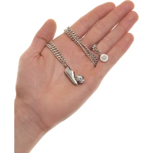 Erkek Antik Gümüş Kaplama Krampon&futbol Topu Uçlu Zincir Kolye